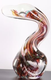 BEAUTIFUL KARG POLYCOLOR TWIST ART GLASS SCULPTURE