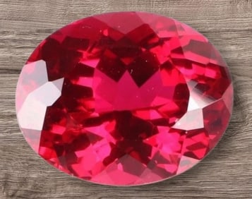 15.80CT OVAL-CUT RED RUBY LOOSE GEMSTONE
