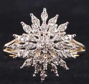 0.51CTW DIAMOND 10K YELLOW GOLD RING