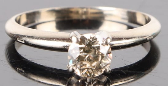 NATURAL 0.50CT FANCY BROWN VS1-2 14K GOLD RING