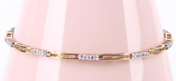 0.24CTW DIAMOND 14K YELLOW GOLD BRACELET