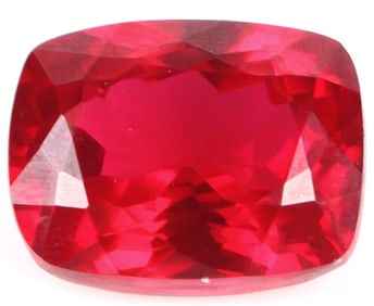 22.0CT LARGE CUSHION-CUT RED RUBY GEMSTONE