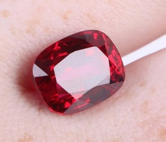 14.45CT CUSHION-CUT RED RUBY LOOSE GEMSTONE