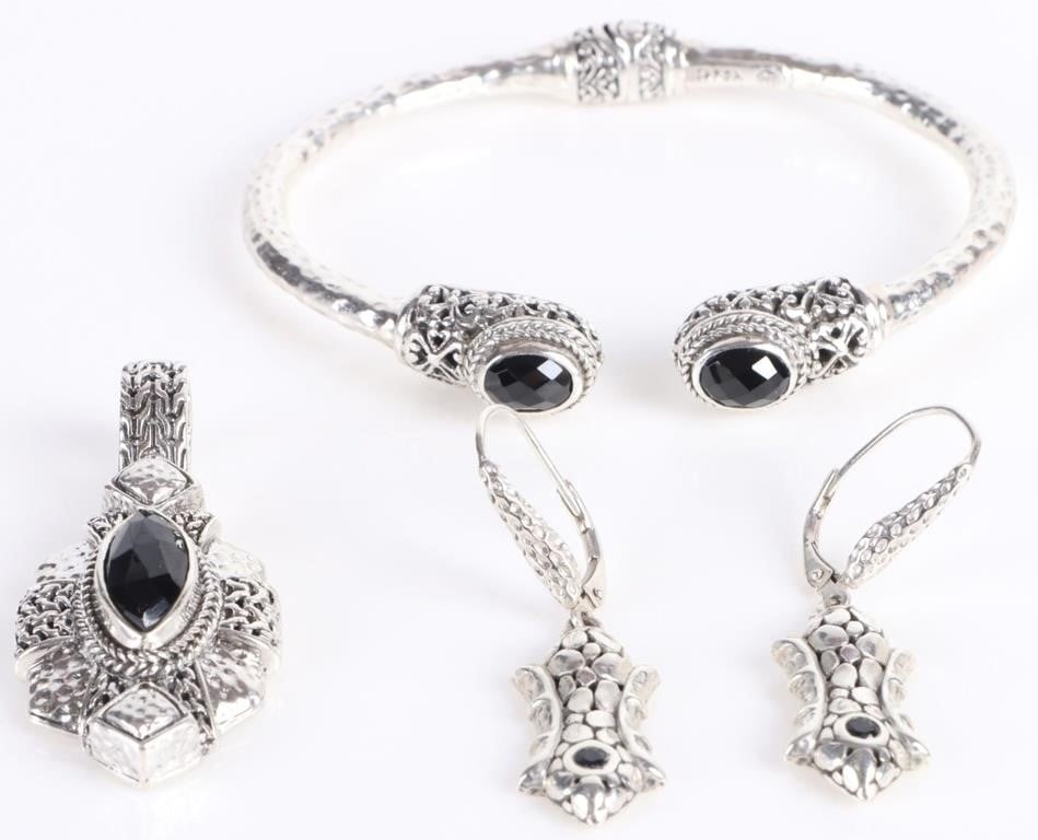 SARDA DESIGNER STERLING SILVER ONYX JEWELRY (1 of 5)