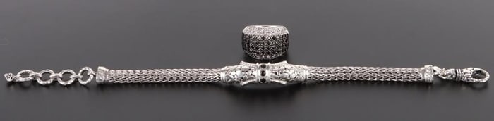 SARDA DESIGNER STERLING SILVER ONYX JEWELRY