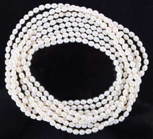 14K YELLOW GOLD & PEARL BEADED LAYERED NECKLACE