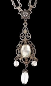 ANTIQUE VICTORIAN STYLE TEARDROP NECKLACE