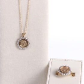 10K YELLOW GOLD PANDA BEAR COIN JEWELRY - (2)