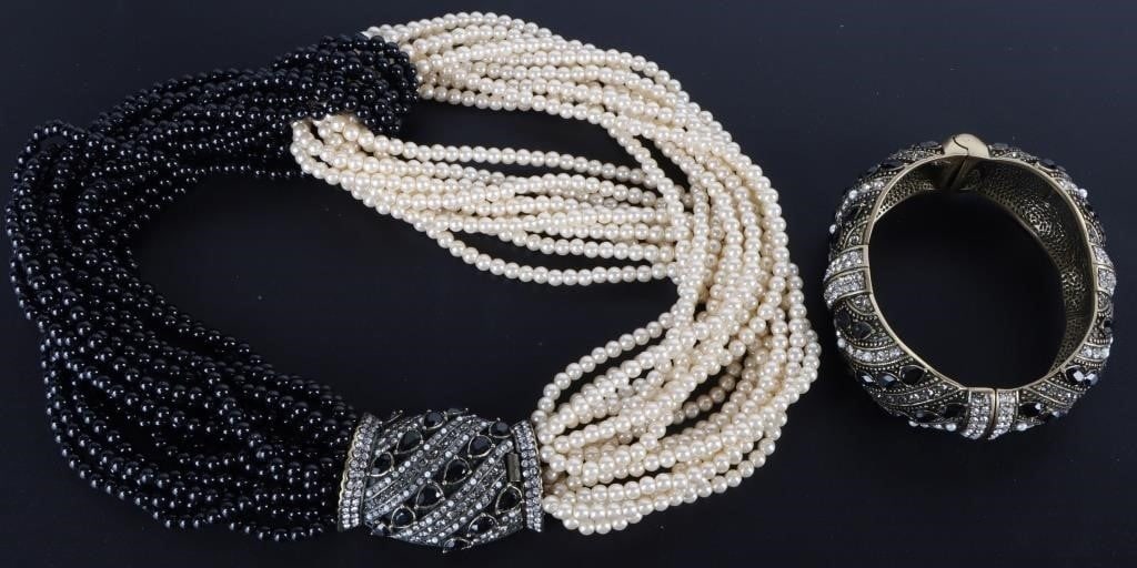 HEIDI DAUS ORNATE LADIES CUFF BRACLET & NECKLACE (1 of 6)