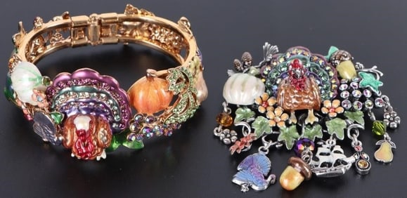 KIRKS FOLLY ORNATE THANKSGIVING JEWELRY SET