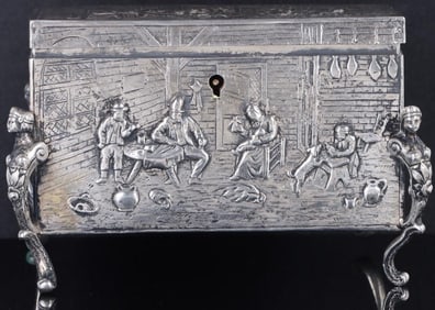 GEORG ROTH & CO. GERMAN SILVER ANTIQUE HANAU BOX