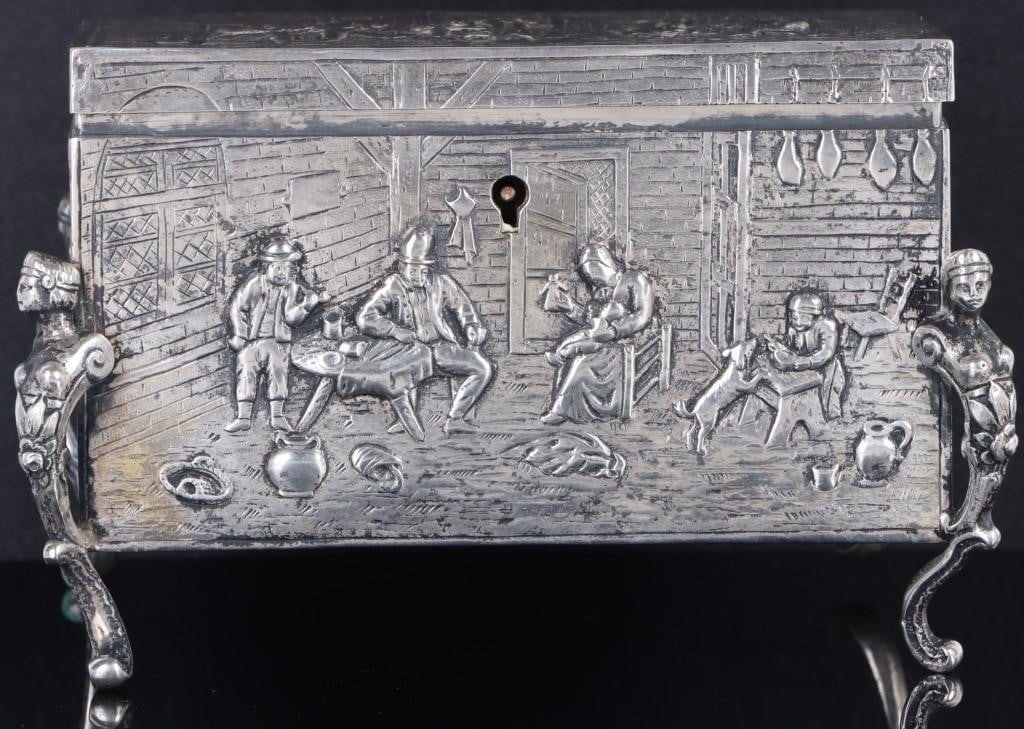 GEORG ROTH & CO. GERMAN SILVER ANTIQUE HANAU BOX (1 of 6)