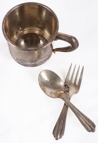 VINTAGE 1940'S STERLING SILVER TABLEWARE SET