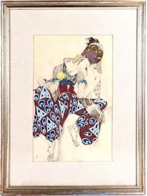 LEON BAKST ORIGINAL MIXED MEDIA BALLET 'LA PERI'