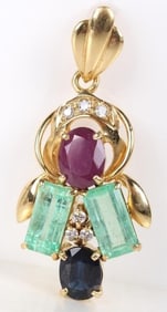 18K YELLOW GOLD DIAMOND LADIES PENDANT - 0.12 CTW