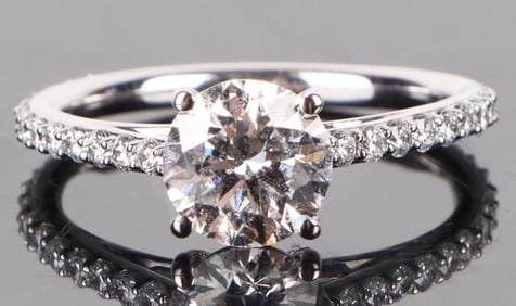 PLATINUM VS1 1.05CT LAB DIAMOND RING - GCAL CERT