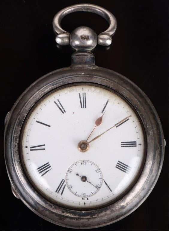 ANTIQUE STERLING SILVER POCKET WATCH ENCASED (1 of 5)