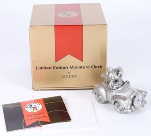 MICKEY & CO LT. EDITION MINIATURE CLOCK BY LINDEN