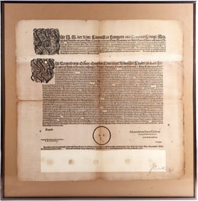 LEOPOLD I HOLY ROMAN EMPEROR SIGNED ROYAL DECREE