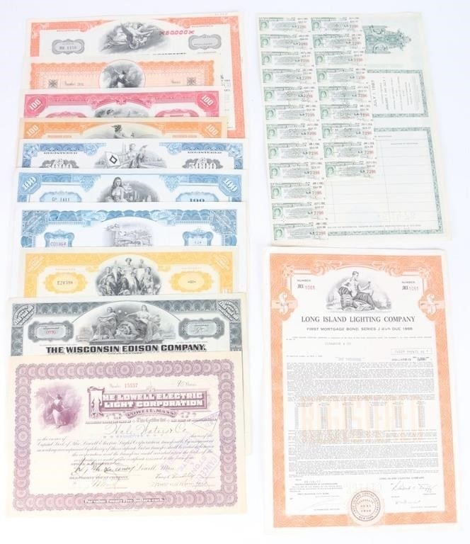 1900'S ISSUED STOCK COMPANY CERTIFICATES - 12 (1 of 6)