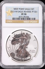 2013 W SILVER EAGLE REVERSE PF-70 NGC CERTIFIED