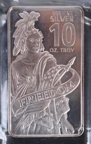 10 TROY OUNCE FINE SILVER FREEDOM BULLION
