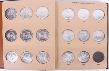 AMERICAN EAGLE SILVER DOLLAR BOOKLET 1986-2002