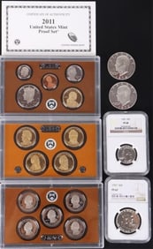 ASSORTED PROOF U.S. COINS LOT - (5)