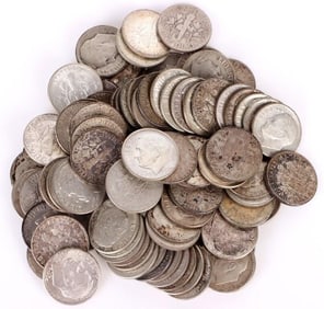 90% SILVER ROOSEVELT DIMES 243.4g