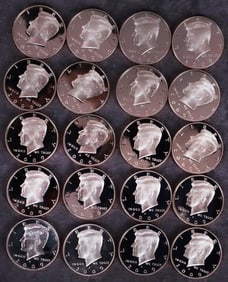 2009 S PF 90% SILVER KENNEDY 1/2 DOLLAR ROLL OF 20