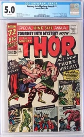 JOURNEY INTO MYSTERY ANNUAL #1 CGC 5.0 - 1ST HERCU