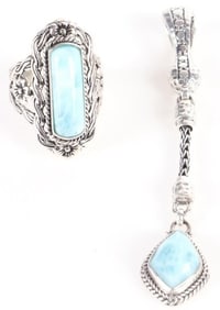 SARDA DESIGNER STERLING SILVER LARIMAR JEWELRY