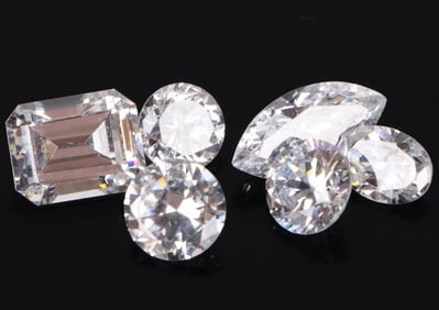 LOOSE GENUINE CUBIC ZIRCONIA LOT OF 6