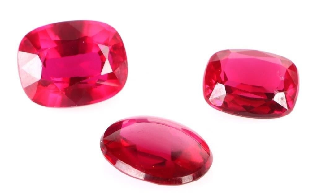 15.15CTW CUSHION-CUT RED RUBIES LOOSE GEMSTONES (1 of 6)