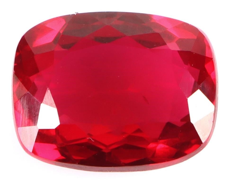 9.20CT RED CUSHION-CUT RUBY LOOSE GEMSTONE (1 of 2)