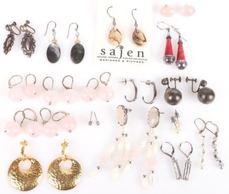 STERLING SILVER LADIES EARRINGS COLLECTION - (18)