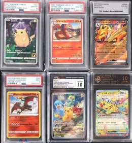 ASSORTED HIGH GRADE JPN & CHN POKEMON CARDS - (6)