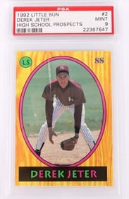 1992 LITTLE SUN DEREK JETER #2 PSA 9 CARD