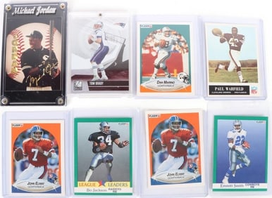 FLEER & TOPPS FOOTBALL ICONS COLLECTION - LOT OF 8
