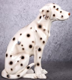 DUKE DALMATION SHAFFORD FIREFIGHTER DOG STATUE