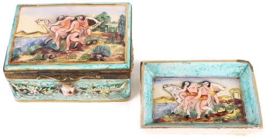 VINTAGE CAPODIMONTE ARDALT ITALIAN TRINKET BOX