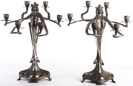 VINTAGE CASTILIAN IMPORTS FIGURAL CANDELABRAS