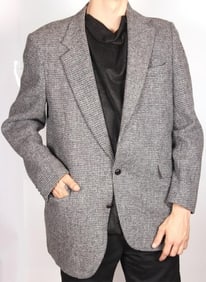HARRIS TWEED GRAY HAND WOVEN BLAZER