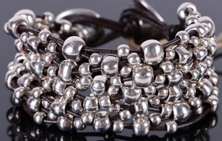 UNO DE 50 STERLING SILVER BUBBLE BRACEELT