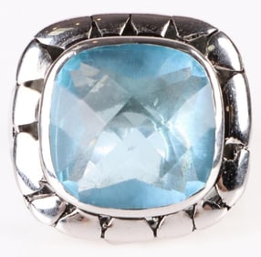 STERLING SILVER BLUE TOPAZ RING