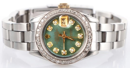 ROLEX DIAMOND OYSTER PERPETUAL DATEJUST WATCH
