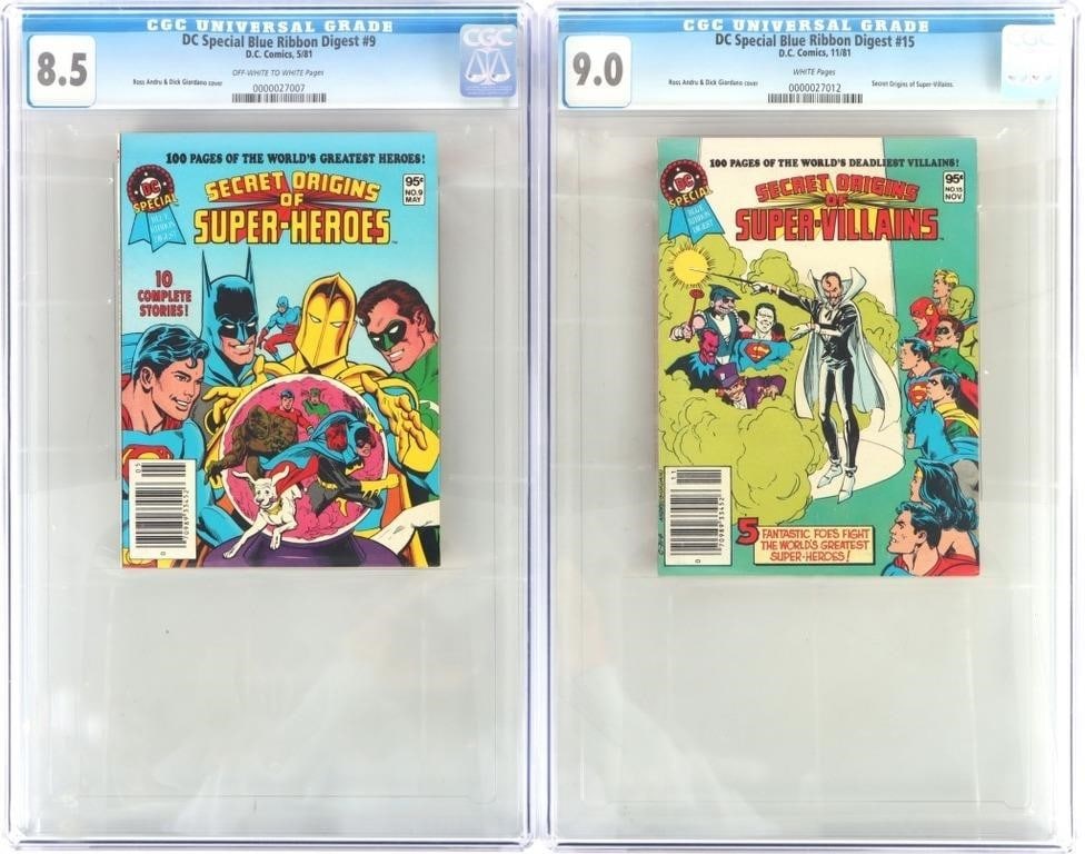 DC SPECIAL BLUE RIBBON DIGEST #9 & 15 CGC 8.5/ 9.0 (1 of 5)