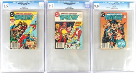 ADVENTURE COMICS #497, 499, & 501 CGC GRADE COMICS