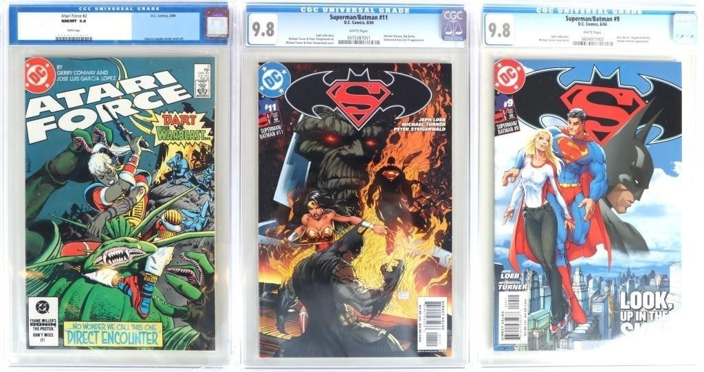 ASSORTED BRONZE/ MODERN AGE DC COMICS CGC 9.8 -(3) (1 of 10)
