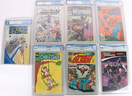 ASSORTED CGC HIGH GRADE BRONZE AGE COMICS - (7): Assorted CGC high grade Bronze/ Modern Age comics to include highlights of Marvel Comics Presents #1 CGC 9.4, one WildC.A.T.S #2 CGC 9.4, one Beep Beep The Road Runner #65 CGC 9.2 and more.Condition: